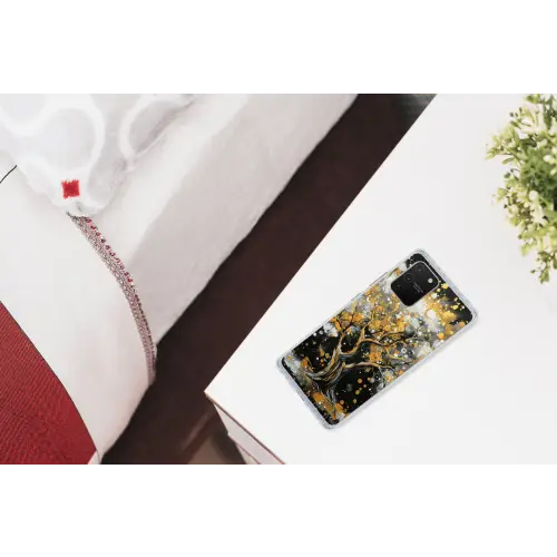 Boom - Zwart - Goud - Wit - Modern Telefoonhoesje Samsung Galaxy S10 Lite klein -kamerS10Lite