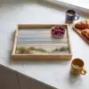 Zandstrand - Bewolkt - Duinen Dienblad Rechthoek middel -sfeer2