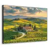 Toscane - Landschap - Wijngaarden Textielframe zwart klein -3d