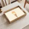 Minimalistisch - Schepijs - Hoorntje - Beige Dienblad Rechthoek middel -sfeer1