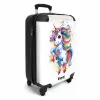 Steigerende Eenhoorn met Regenboogmanen Koffer - NBS - Handbagage middel -productfoto_3d
