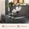 Bloem - Minimalistisch - Zwart - Wit keuken achterwand 2 middel -usp_NL