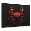 Krab - Rood - Vissen - Schaaldieren Textielframe - compleet frame klein -3d