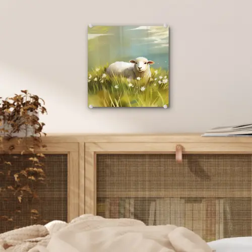 Schaap - Weide - Groen plexiglas 5mm klein -sfeer4