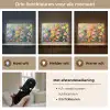 Bloemen explosie - Heldere kleuren - Vrolijk Light Box met batterij (Wandlamp) middel -USP_lichtkleurNL