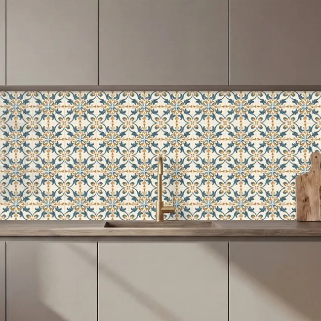 Patroon - Klassiek - Kleurrijk keuken achterwand 2 middel 871 zz_3dshopping