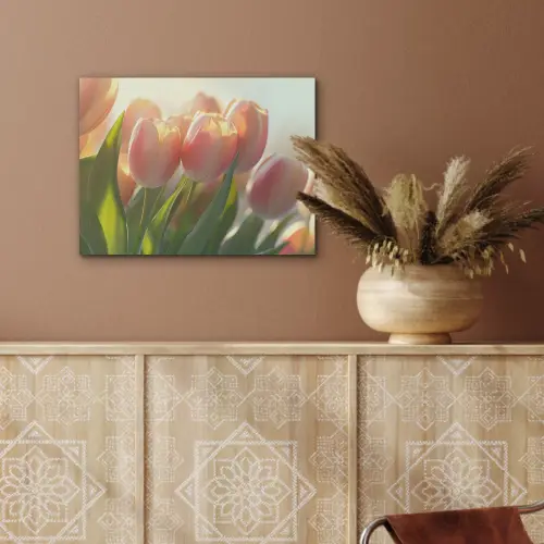 Tulpen - Roze - Zonnestralen PET vilt klein -sfeer4