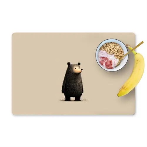 Beer - Donkerbruin - Minimalistisch Placemat vinyl groot -zzzproduct_Kitchenyeah-website