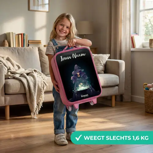 Heks - Ketel - Tover Kinderkoffer - Roze klein -sfeer2_NL