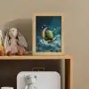 Monster - Groen - Maan - Wolken Light Box met kabel klein -sfeer2_kind