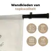 Tekst - Sierlijk - Letters - Groen Wandkleed katoen klein -sfeer2