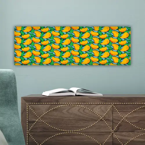 Mango - Patroon - Fruit - Bladeren canvas 2cm klein 828 -sfeer4