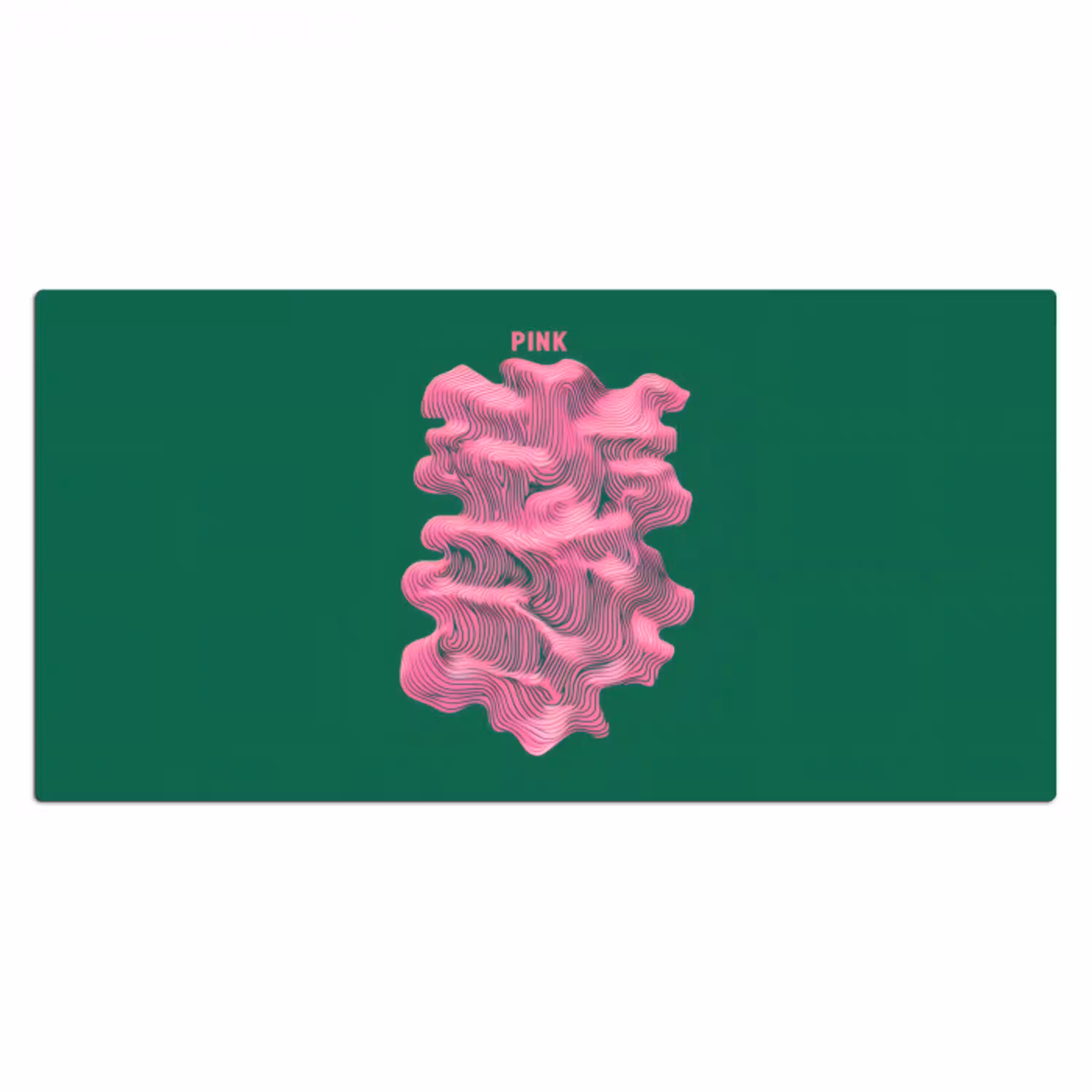 Abstract - Pink - Lijnen - Groen Muismat XXL klein -3d_leeg