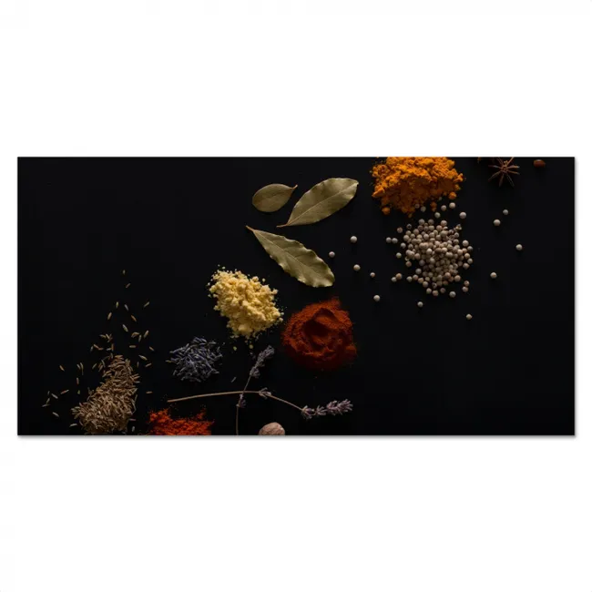 Contrastrijk Kruidenpalet Spatscherm Aluminium klein -3d_volledig