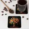 Goud - Bloemen - Kleuren - Vaas onderzetter kurk middel -sfeer2