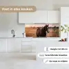 Paard - Zonsondergang - Bruin keuken achterwand 2 middel -sfeer4_NL