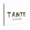 Tante - Lettercollage Tuinposter op houten frame 2 cm dik klein -3d