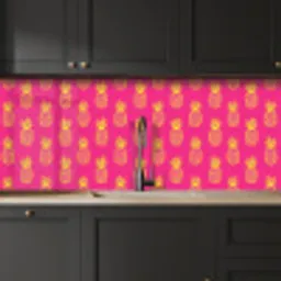 Ananas - Trendy - Roze keuken achterwand 2 middel 871 -sfeer1