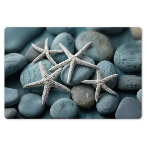 Zeesterren - Stenen - Wit Placemat vinyl groot -zzsfeer1_Kitchenyeah-website