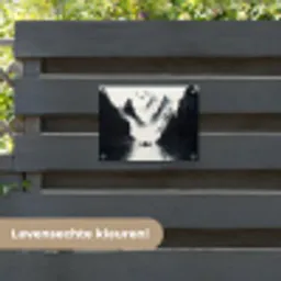 Roeiboot - Mistig - Bergen - Vogels tuinposter los doek klein -sfeer3