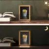 Friet - Porselein - Delfts blauw - Eten Light Box met kabel (Tafellamp) klein -sfeer3