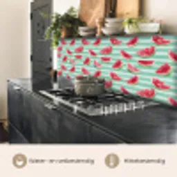 Watermeloen - Strepen - Groen keuken achterwand 2 middel 871 -usp_NL