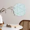 Design - Geometrie - Patroon - Driehoek Wandcirkel plexiglas klein 852 -sfeer4