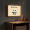 Panda - Beige - Minimalistisch Light Box met batterij (Wandlamp kind) middel -sfeer5_kind
