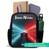 Raceauto - Verlichting - Neon - Rood Rugzak - Zwart middel -inhoud_NL