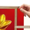 Bloem - Goud - Glazen Light Box met batterij (Wandlamp) middel -USP_websiteprintNL