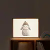 Konijn - Muts - Oren - Beige Light Box met batterij (Wandlamp kind) middel -sfeer1_kind