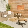 Drank - Oranje - Glitter - Disco Tuinposter op houten frame 2 cm dik klein -sfeer2