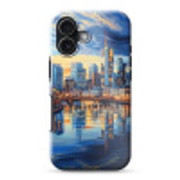 Zonsondergang Frankfurt - Stad - Skyline - Water Toughcase MagSafe Apple iPhone 17 klein -3d