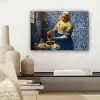 Melkmeisje - Delfts Blauw - Vermeer - Schilderij - Oude meesters canvas 2cm klein -sfeer6