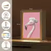 Flamingo - Roze - Koksmuts - Vogel Light Box met kabel (Tafellamp) klein -USP_NL