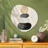 Japandi - Wabi sabi - Beige Wandcirkel Organisch Plexiglas middel -sfeer2