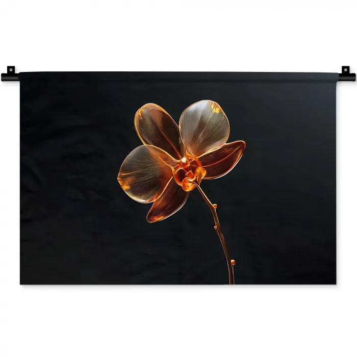 Orchidee - Doorzichtig - Bloem Wandkleed katoen klein -zz3d