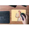 Handdoeken - Vrouw - Jurk - Roze muismat rubber klein -toetsenbord