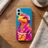 Bloemenkrans - Hagedis - Kimono - Paars Apple iPhone 16 Plus klein -sfeer1