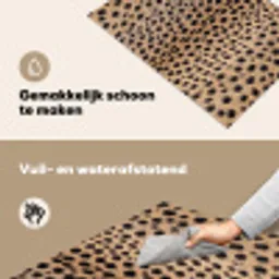 Vacht - Jachtluipaard - Zwart - Wit Inductie beschemer met haakjes klein -ky-schoon-nl