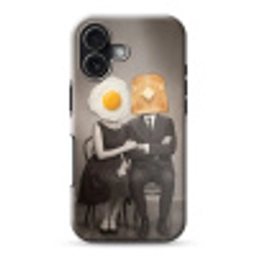 Ontbijt - Koppel - Ei - Brood Toughcase MagSafe Apple iPhone 17 klein -3d