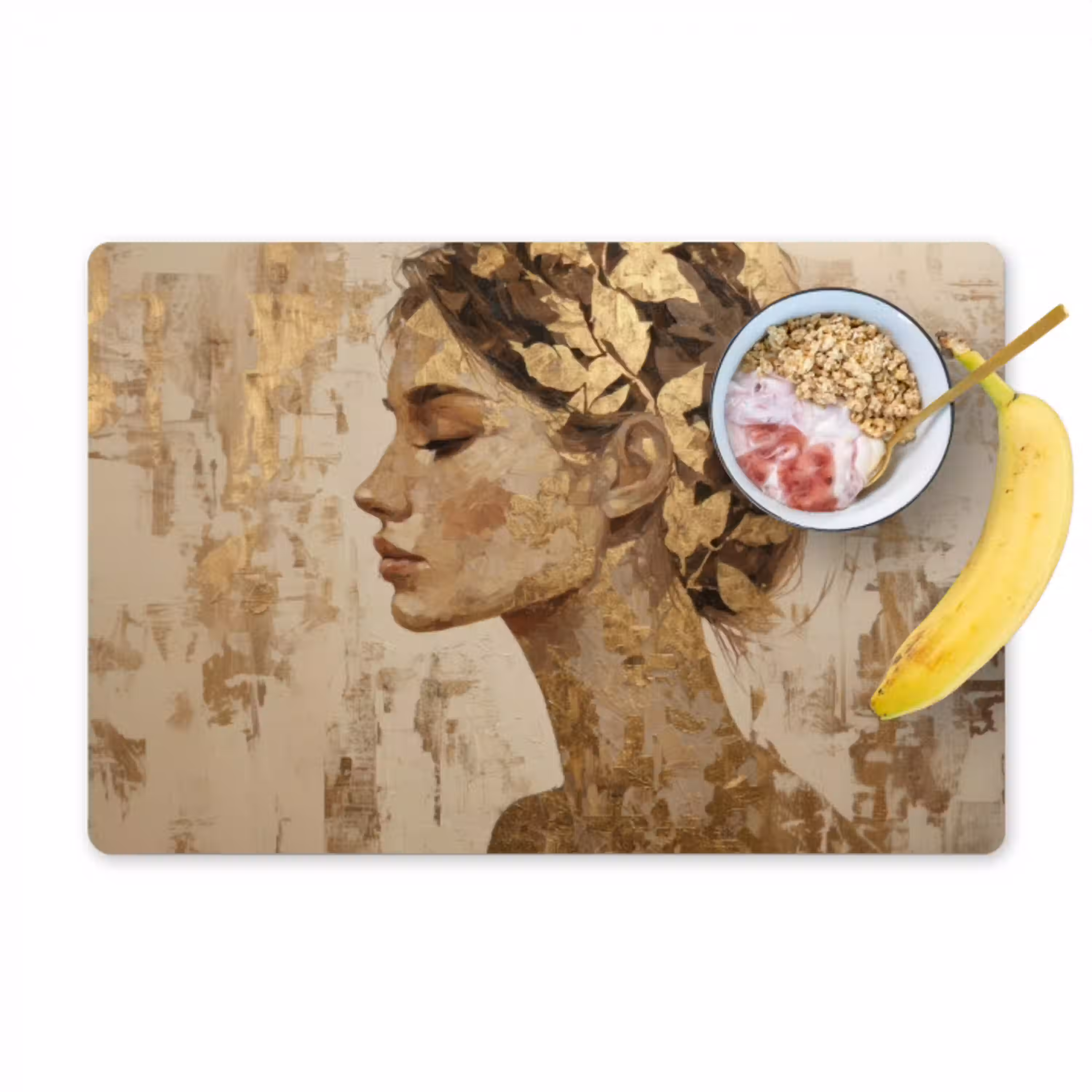 Vrouw - Goud - Abstract - Textuur Placemat vinyl groot -zzzproduct_Kitchenyeah-website