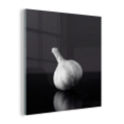 Knoflook - Zwart - Wit plexiglas 5mm klein -z3d