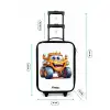 Oranje monstertruck die lacht Kinderkoffer - Zwart klein -productfoto_formaten