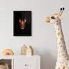 Kreeft - Oranje - Zwart - Modern fotolijst zwart zonder passe partout klein -usfeer4_kinderkamer