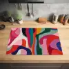 Vormen - Bochten - Kleurrijk - Abstract Inductie beschermer vinyl 3mm klein -sfeer5