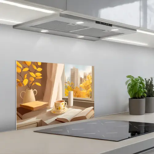Thee - Boek - Thee - Herfst keuken achterwand spatscherm klein -3d_schuin