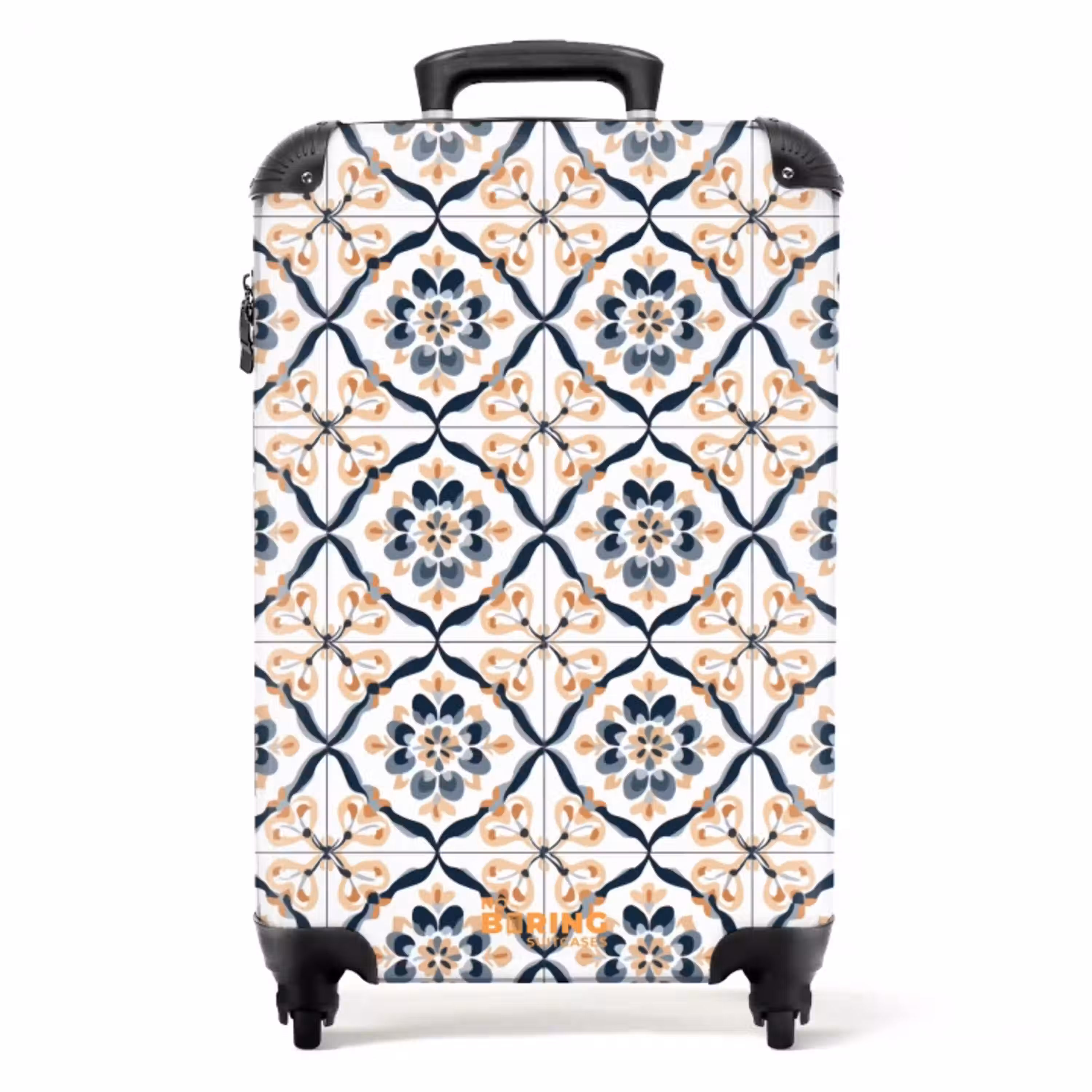 Bladvorm - Patroon - Kleurrijk NBS - Handbagage koffer - Volwassenen Unisex middel -productfoto_recht
