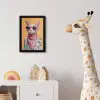 Zonnebril - Kat - Sjaal - Bloemen fotolijst zwart zonder passe partout klein -usfeer4_kinderkamer
