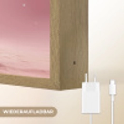 Maan - Monster - Roze Light Box met batterij (Wandlamp kind) middel -USP_websiteoplaadbaarDE